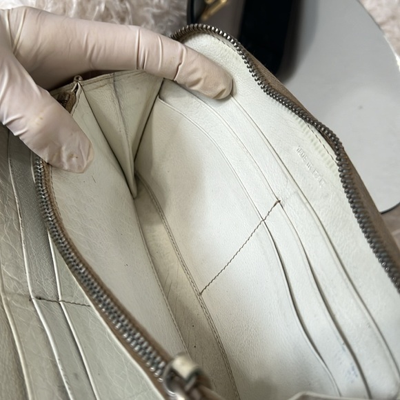 Prada White Perforated Leather Wallet - Picture 10 of 15